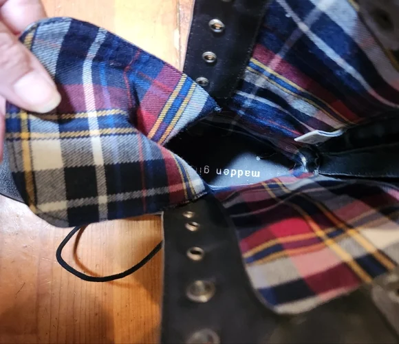 Madden Girl Gray Lace-Up Combat Boots - Picture 3 of 6